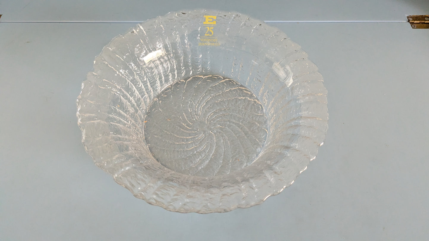 Riihimäen Lasi Tupru Kulho / Tarjoilukulho (1975-1980, Nanny Still)