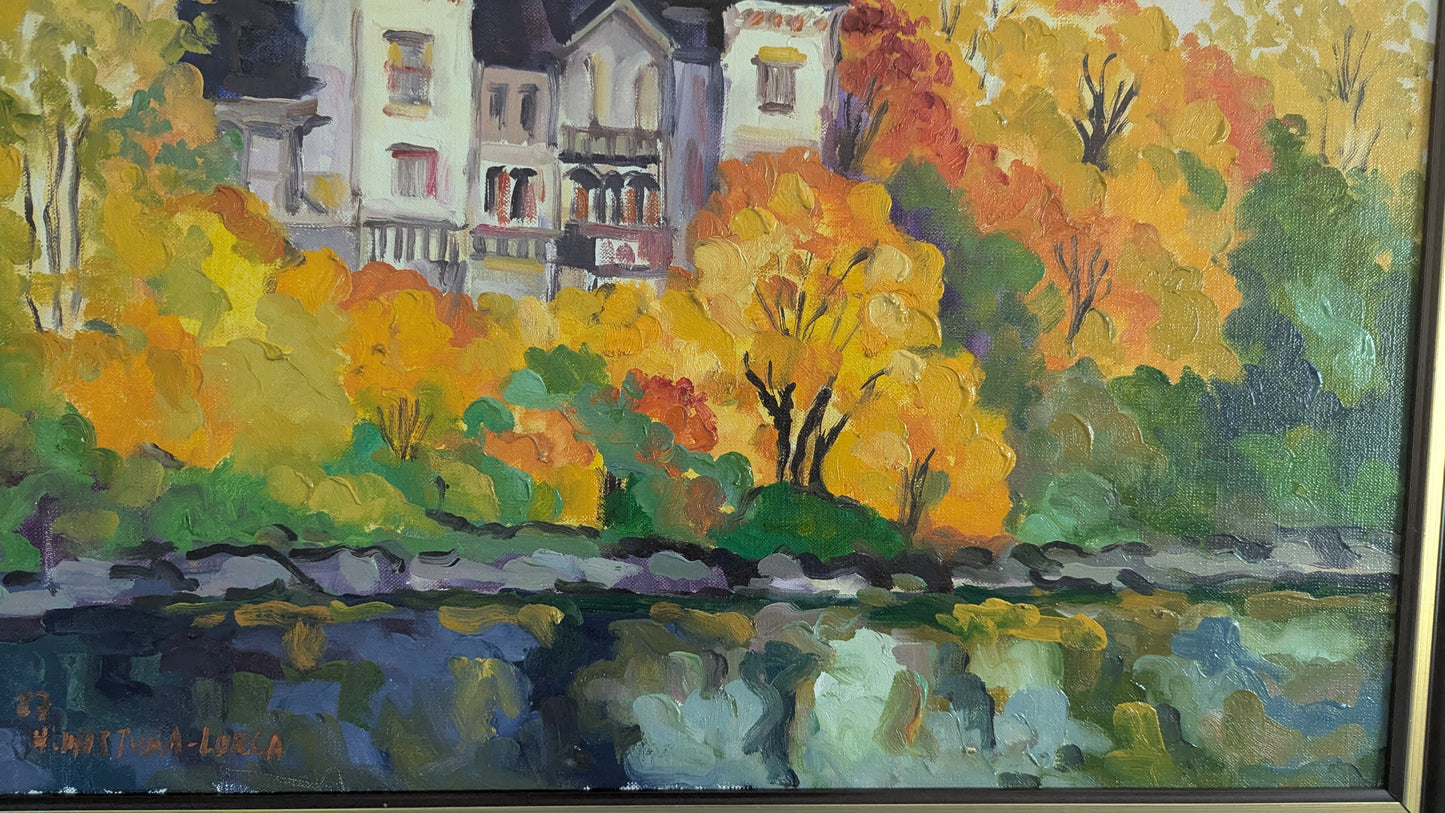 Hector Wistuba Lorca - Syksy (Signeerattu Öljyvärimaalaus 1987)