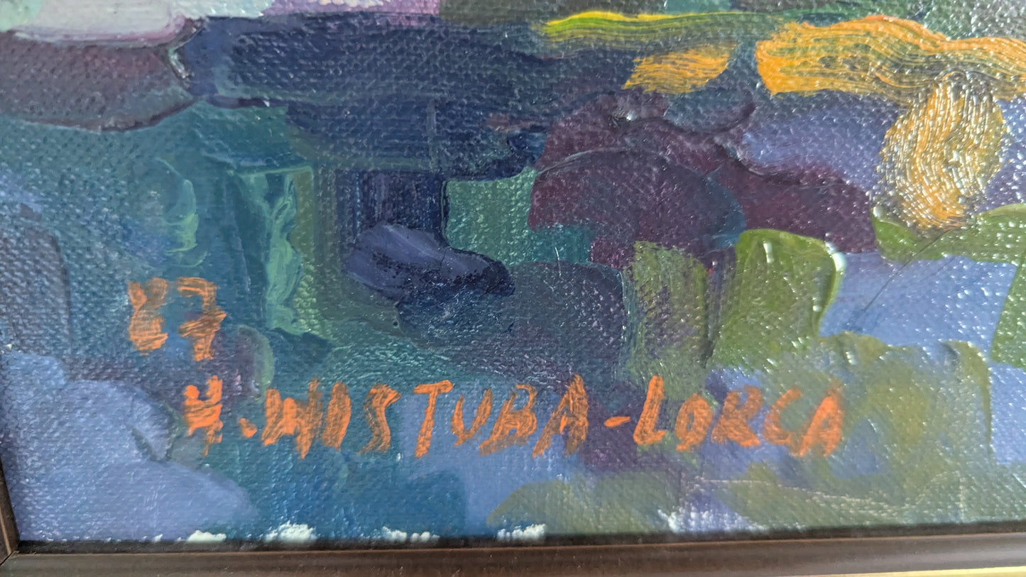 Hector Wistuba Lorca - Syksy (Signeerattu Öljyvärimaalaus 1987)