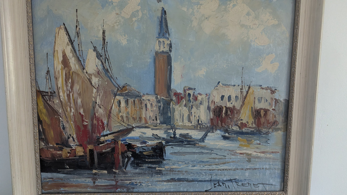 Jean Trenet - Signeerattu Öljyvärimaalaus