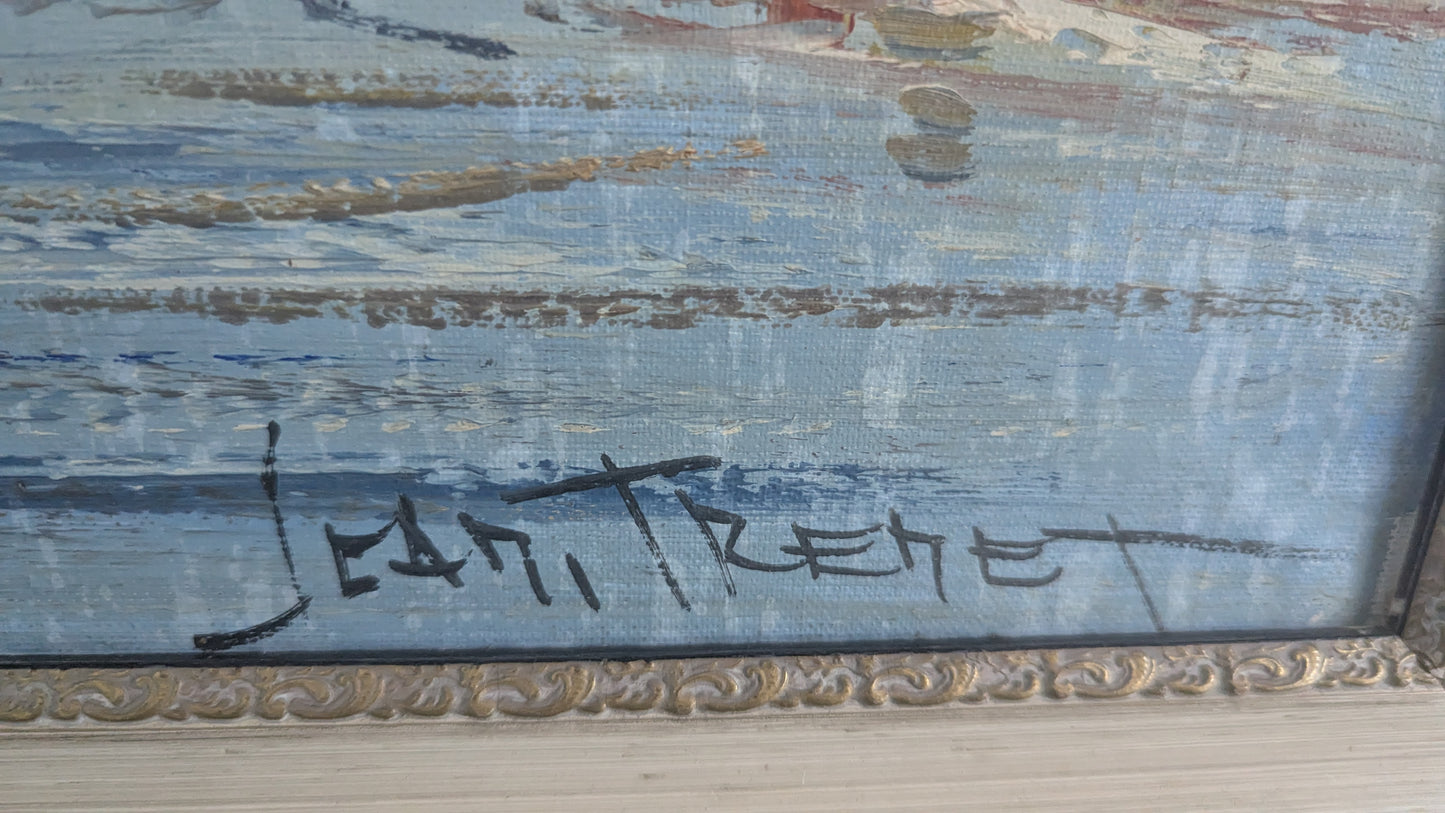 Jean Trenet - Signeerattu Öljyvärimaalaus