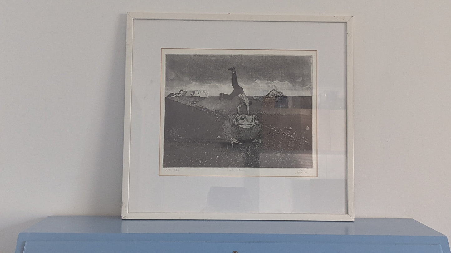 Mies ja Luonto (Signeerattu Grafiikka 1986)