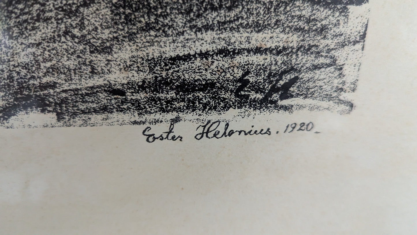 Ester Helenius - Rotonden Kulmaus (Signeerattu Grafiikka 1920)