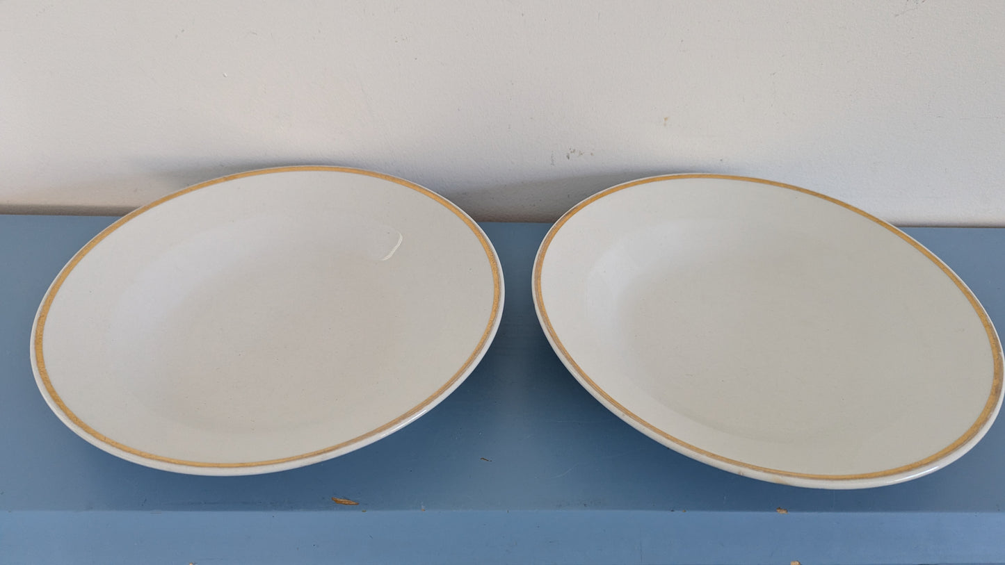 Arabia Arki Kultareuna Keittolautanen (2kpl, 1968-1973, Raija Uosikkinen)