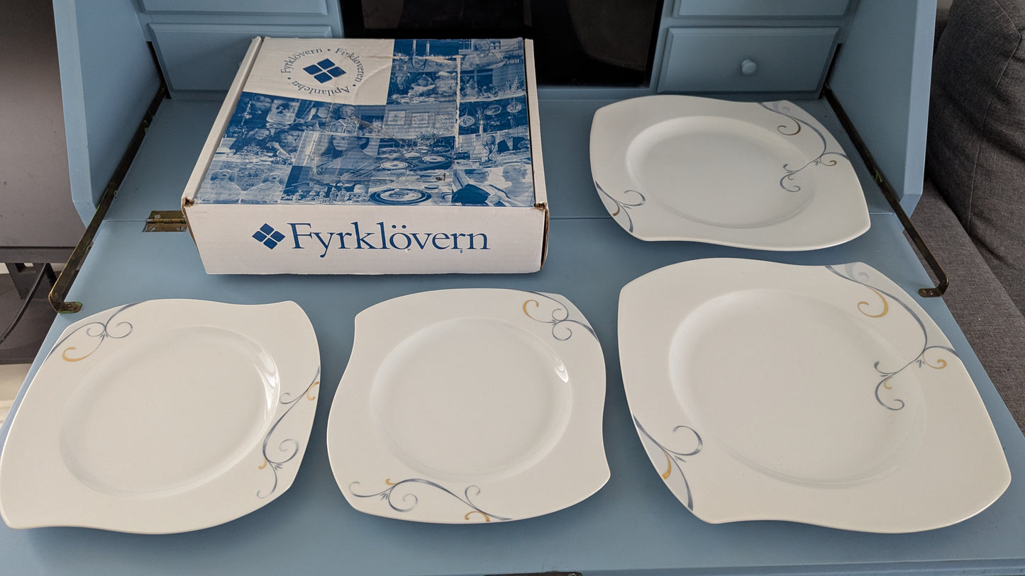 Apilanlehti - Victoria Ruokalautanen ja Salaattilautanen (2+2kpl, Alk. Paketti)