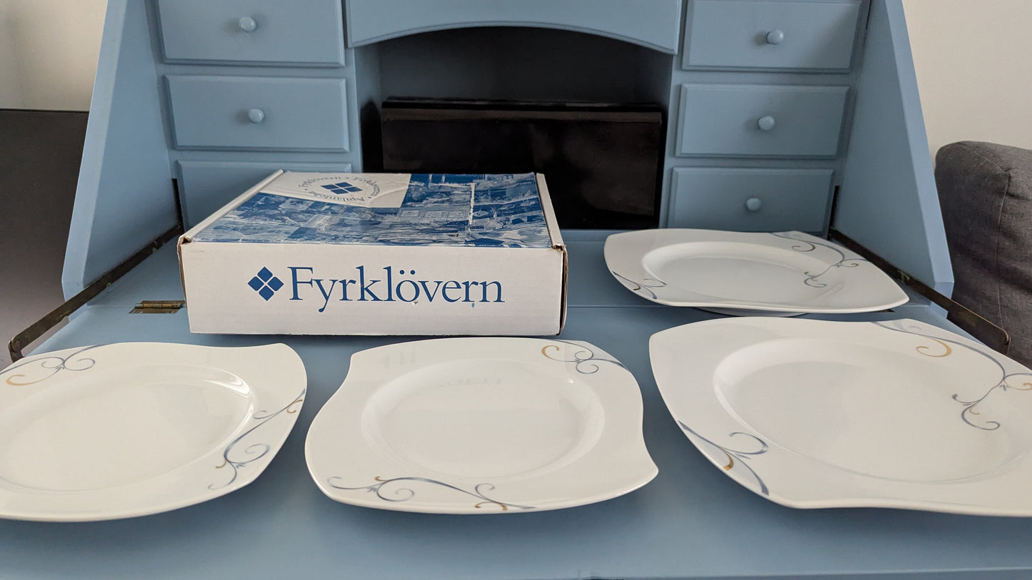 Apilanlehti - Victoria Ruokalautanen ja Salaattilautanen (2+2kpl, Alk. Paketti)