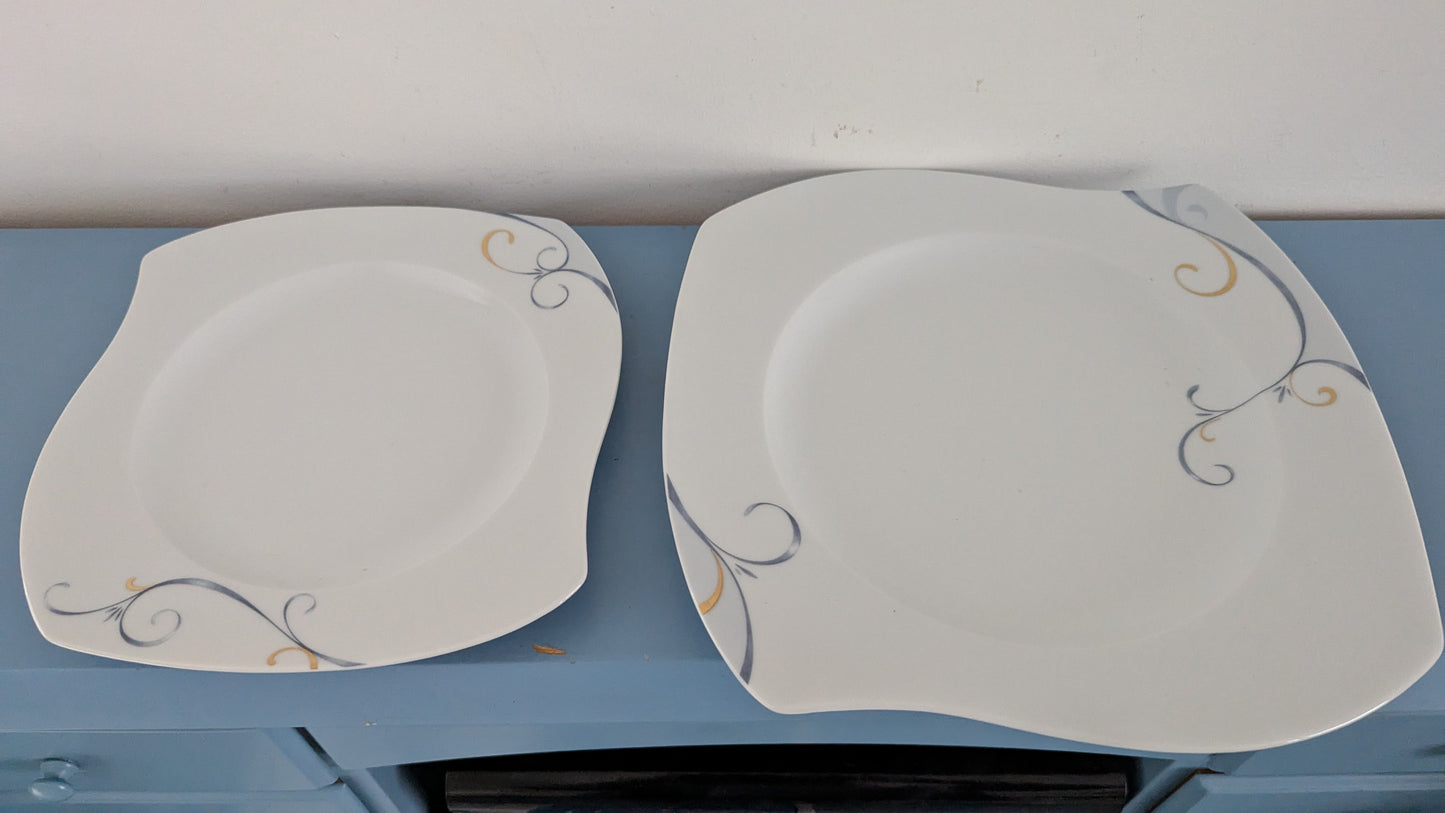 Apilanlehti - Victoria Ruokalautanen ja Salaattilautanen (2+2kpl, Alk. Paketti)