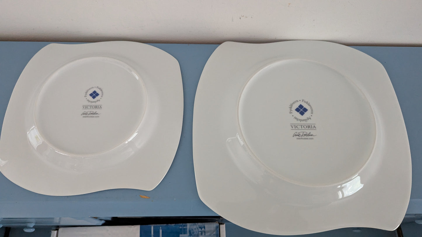 Apilanlehti - Victoria Ruokalautanen ja Salaattilautanen (2+2kpl, Alk. Paketti)