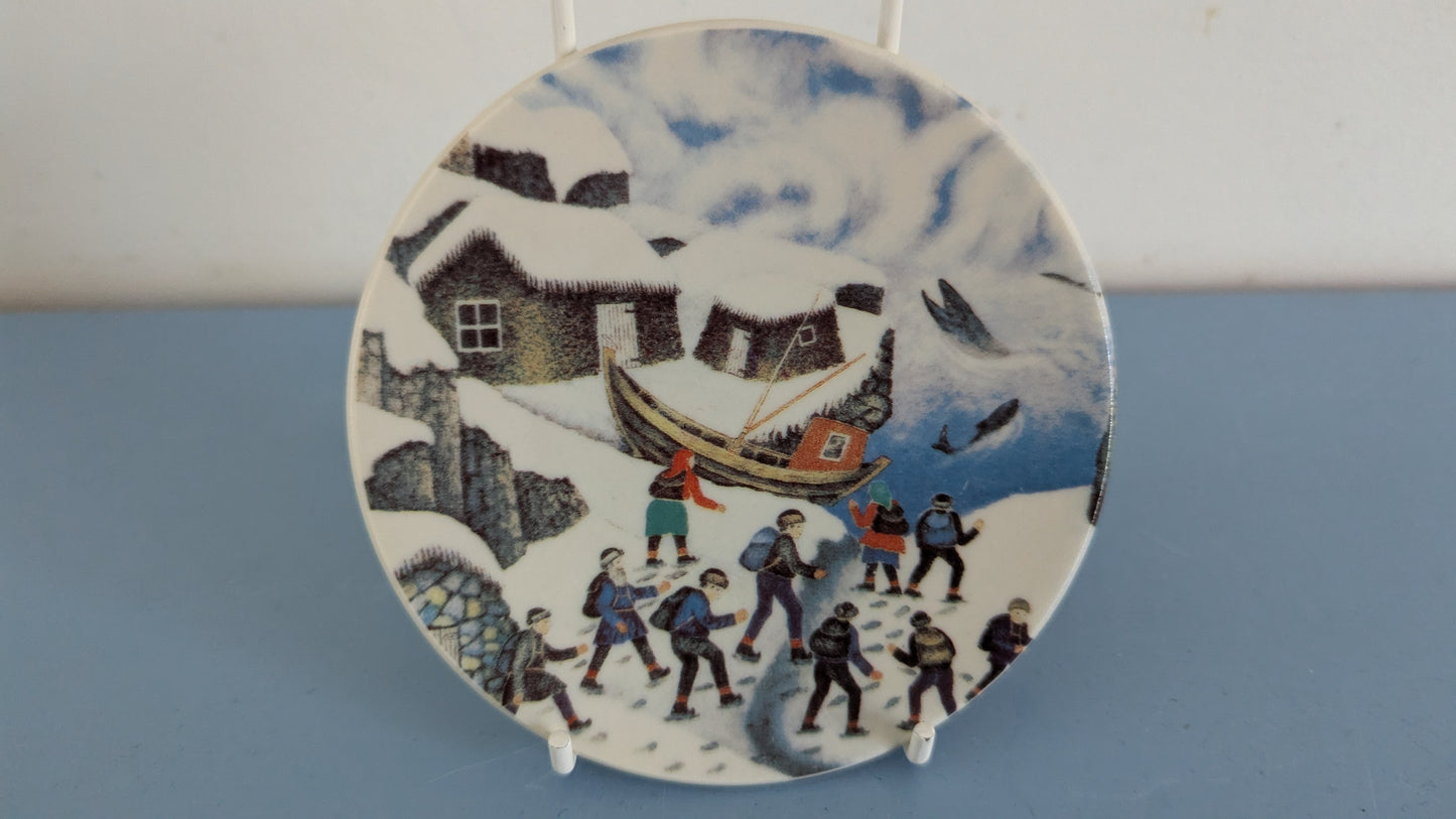 Arabia - Suomalaiset Valaita Katsomassa Seinälautanen (Andreas Alariesto)