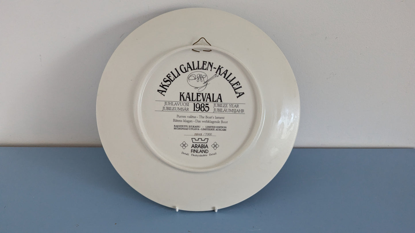 Arabia Kalevala Purren Valitus Seinälautanen (1985, Akseli Gallen-Kallela)