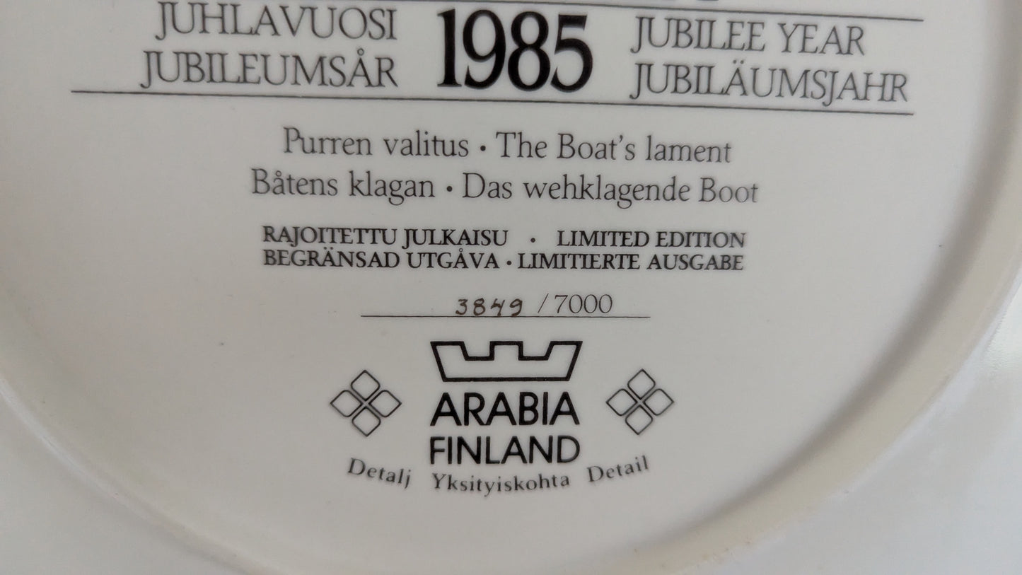 Arabia Kalevala Purren Valitus Seinälautanen (1985, Akseli Gallen-Kallela)