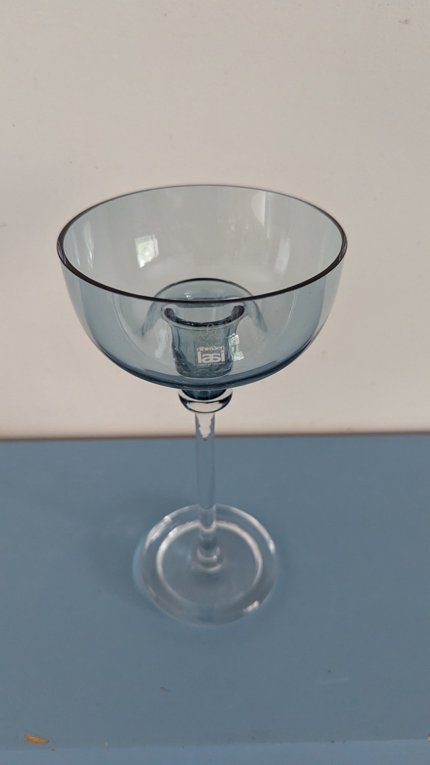 Riihimäen lasi Olympos Kynttilänjalka (1974-1976, Nanny Still)