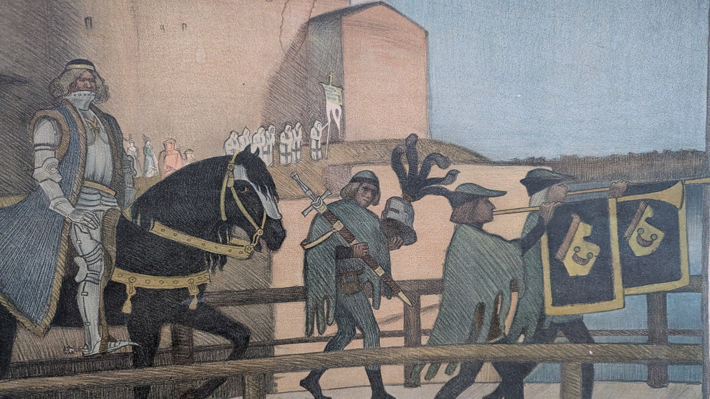 Opetustaulu - Kaarle Knuutinpoika Lähdössä Viipurin Linnasta (Albert Gebhard)