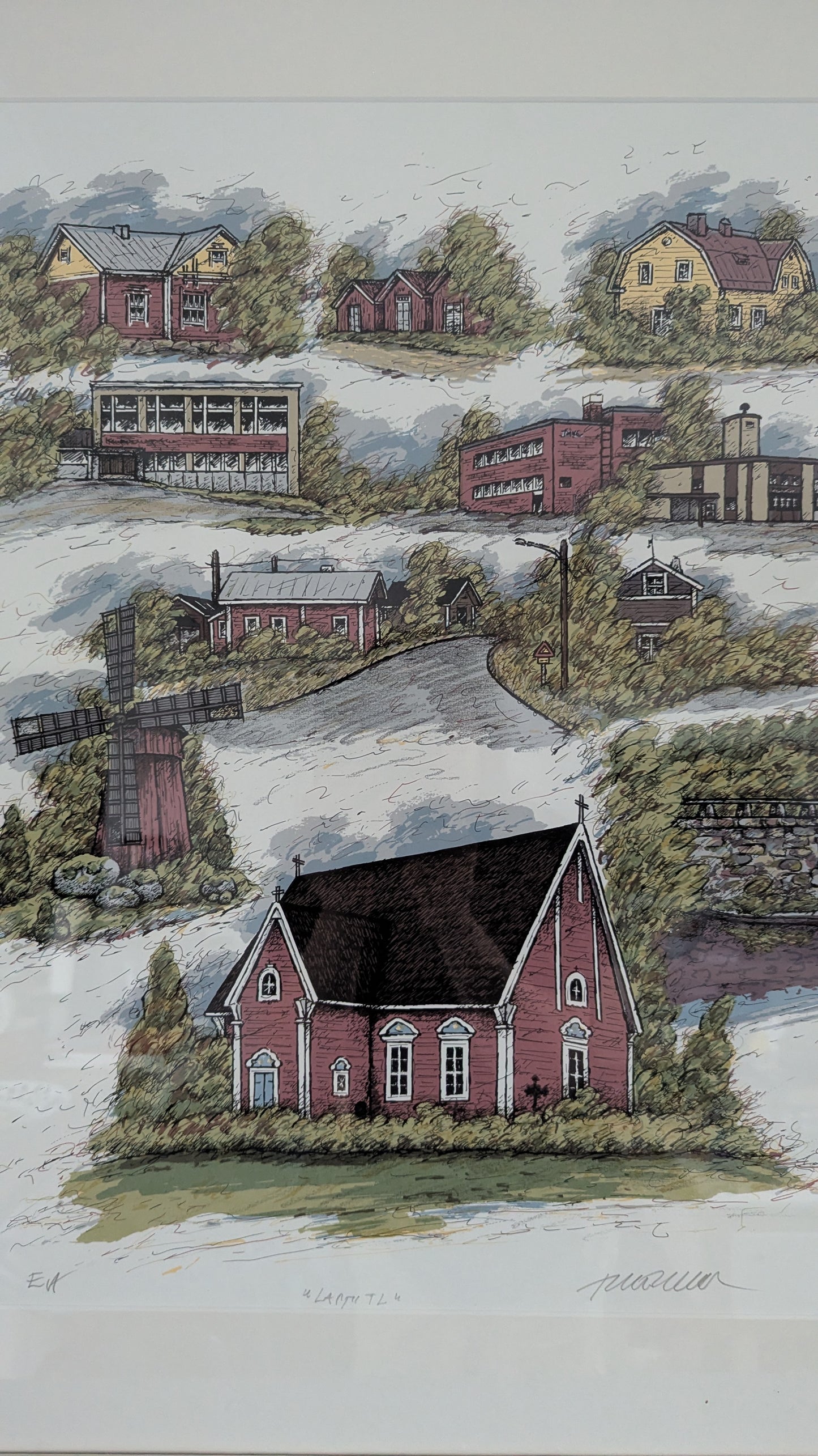 Raimo Kanerva - Lappi TL (Signeerattu Grafiikka 1983)