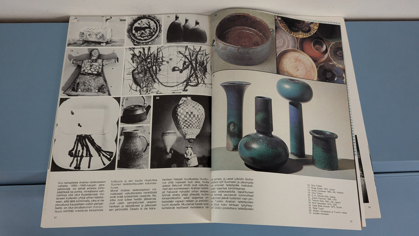 Keramiikka ja Lasi Arabian 100-vuotisjuhlanumero 1973