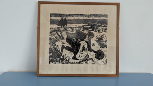 Povl Christensen - Laattasigneerattu Puupiirros