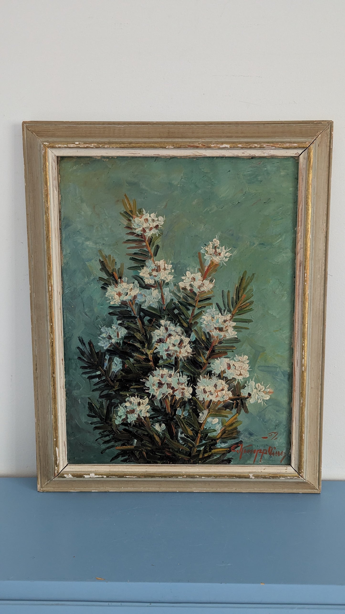 Suopursu Aiheinen Signeerattu Öljyvärimaalaus (1959)