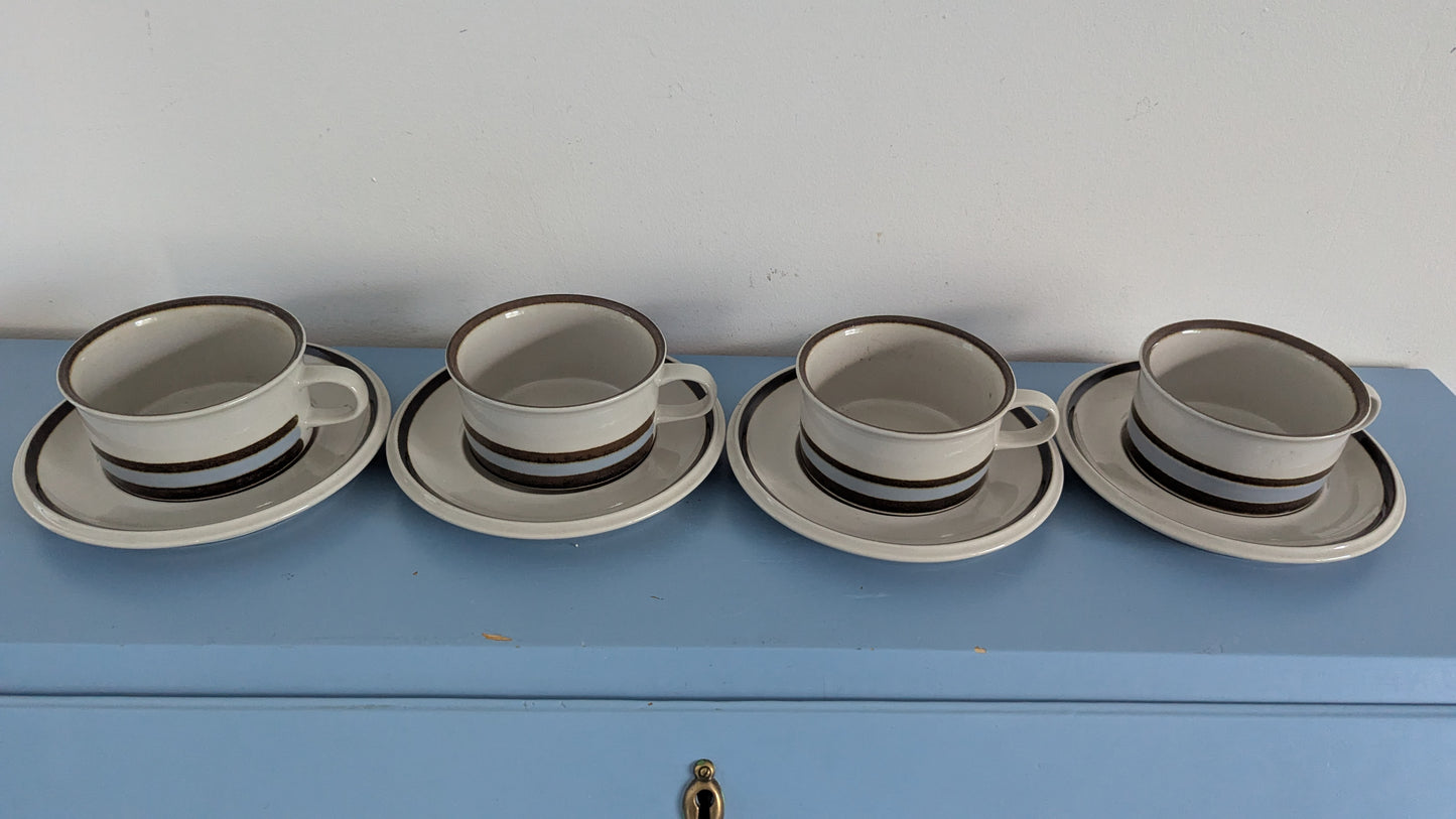 Arabia Suvanto Teeastiasto Neljälle Hengelle (8-osaa, 1985-1988, Raija Uosikkinen)