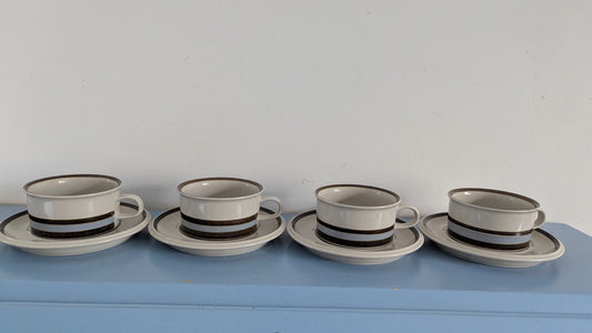 Arabia Suvanto Teeastiasto Neljälle Hengelle (8-osaa, 1985-1988, Raija Uosikkinen)