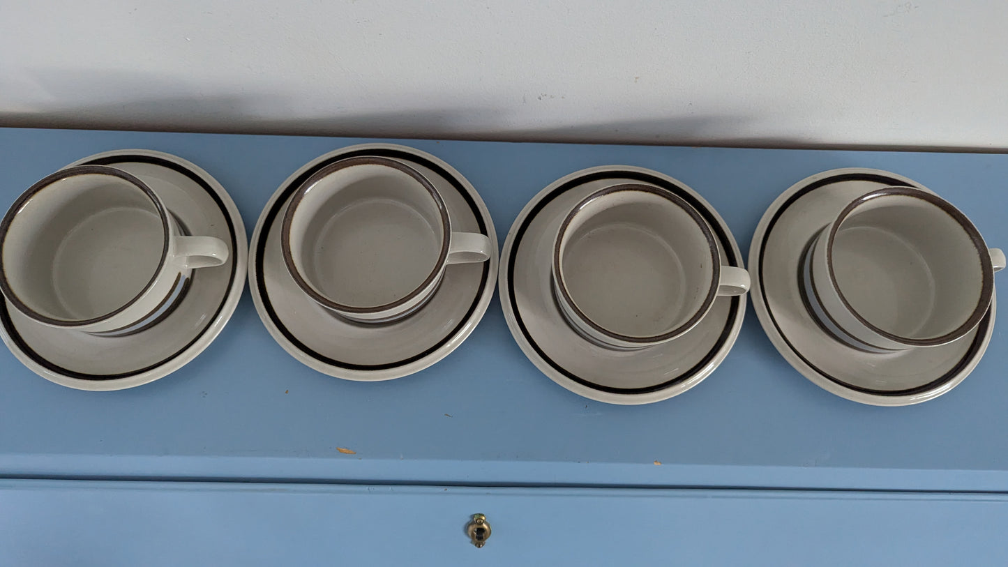 Arabia Suvanto Teeastiasto Neljälle Hengelle (8-osaa, 1985-1988, Raija Uosikkinen)