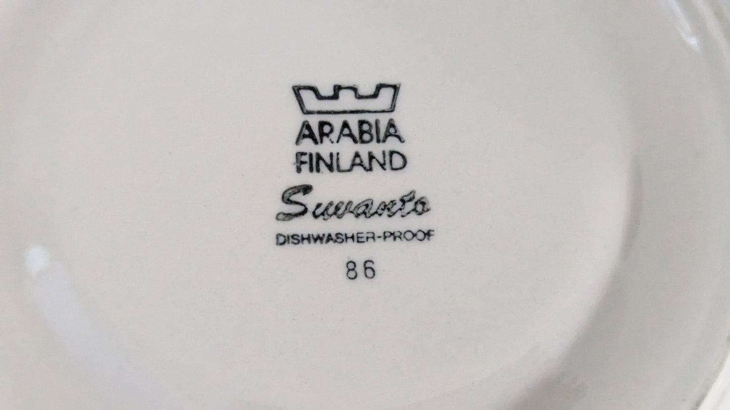 Arabia Suvanto Teeastiasto Neljälle Hengelle (8-osaa, 1985-1988, Raija Uosikkinen)