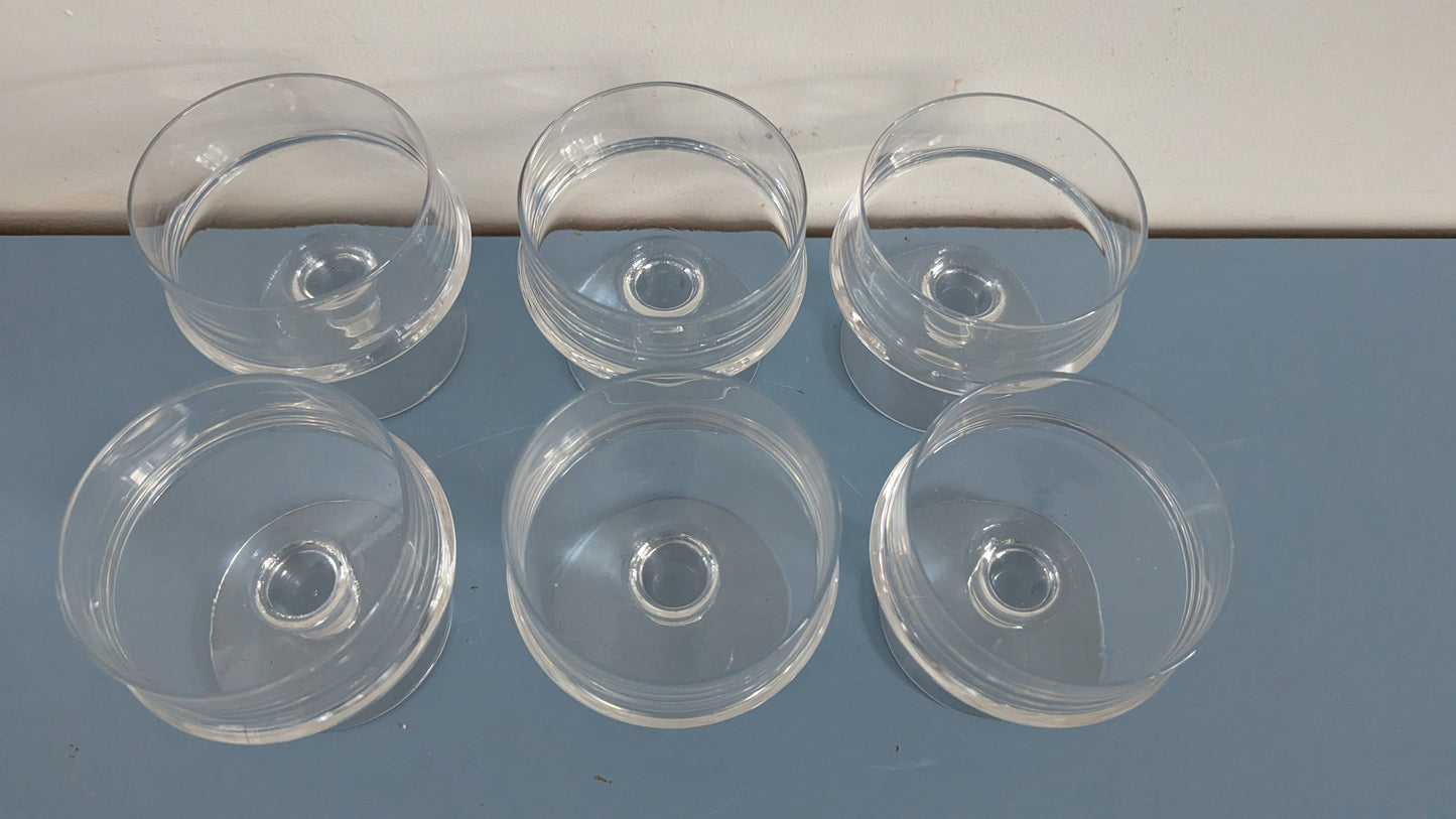 Iittala Marski Jälkiruokamalja / Kuohuviinilasi (6kpl, 1959-1979 Tapio Wirkkala)