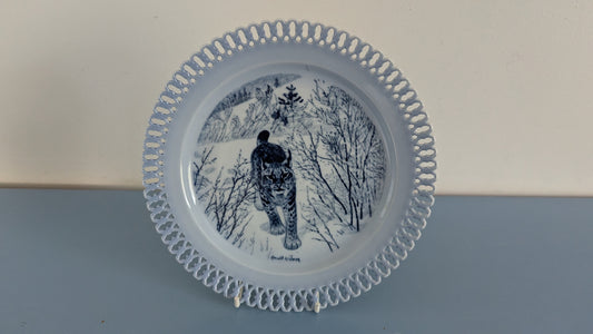 Bing & Grondahl Eläimiä Aamunkoitteessa - Ilves Seinälautanen (Harald Wiberg)