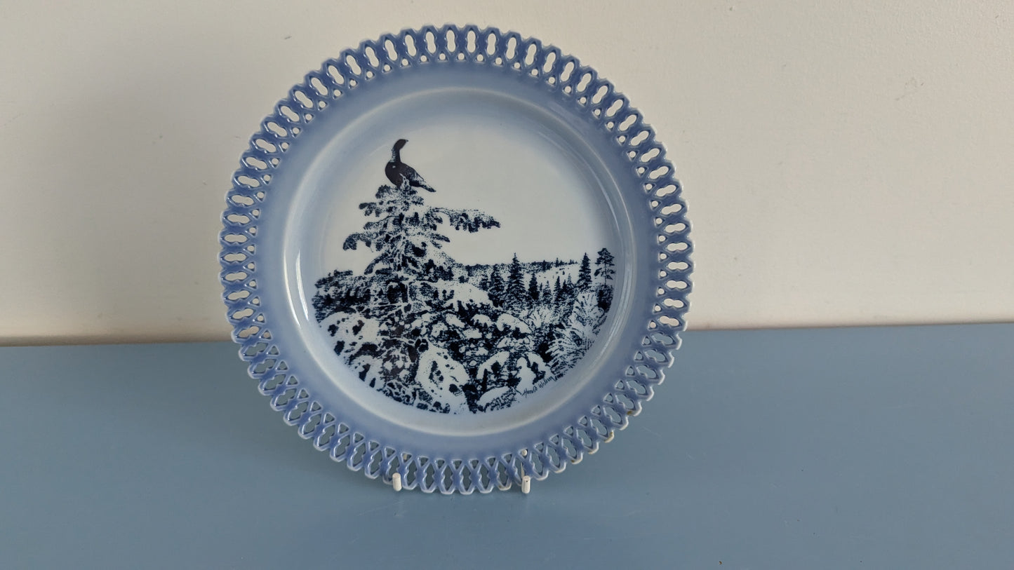 Bing & Grondahl Eläimiä Aamunkoitteessa - Metso Latvassa Seinälautanen