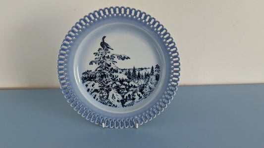 Bing & Grondahl Eläimiä Aamunkoitteessa - Metso Latvassa Seinälautanen