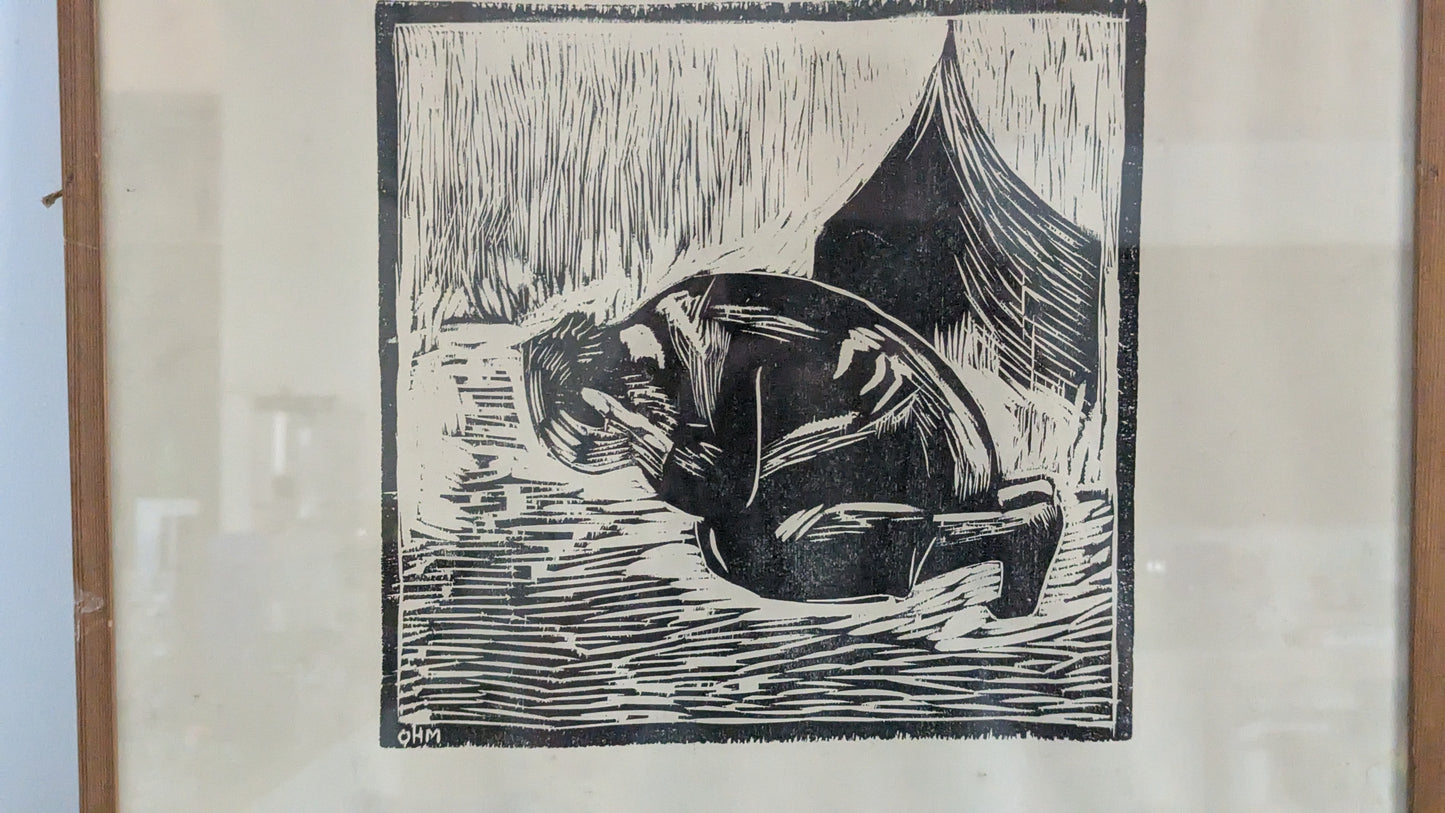 Olivia Holm-Møller - The Story of Jonah (Laattasigneerattu Puupiirros)