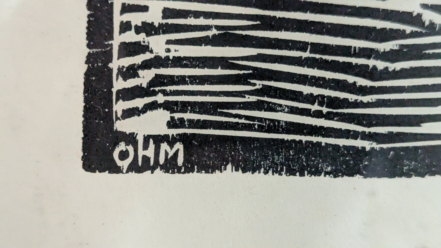 Olivia Holm-Møller - The Story of Jonah (Laattasigneerattu Puupiirros)