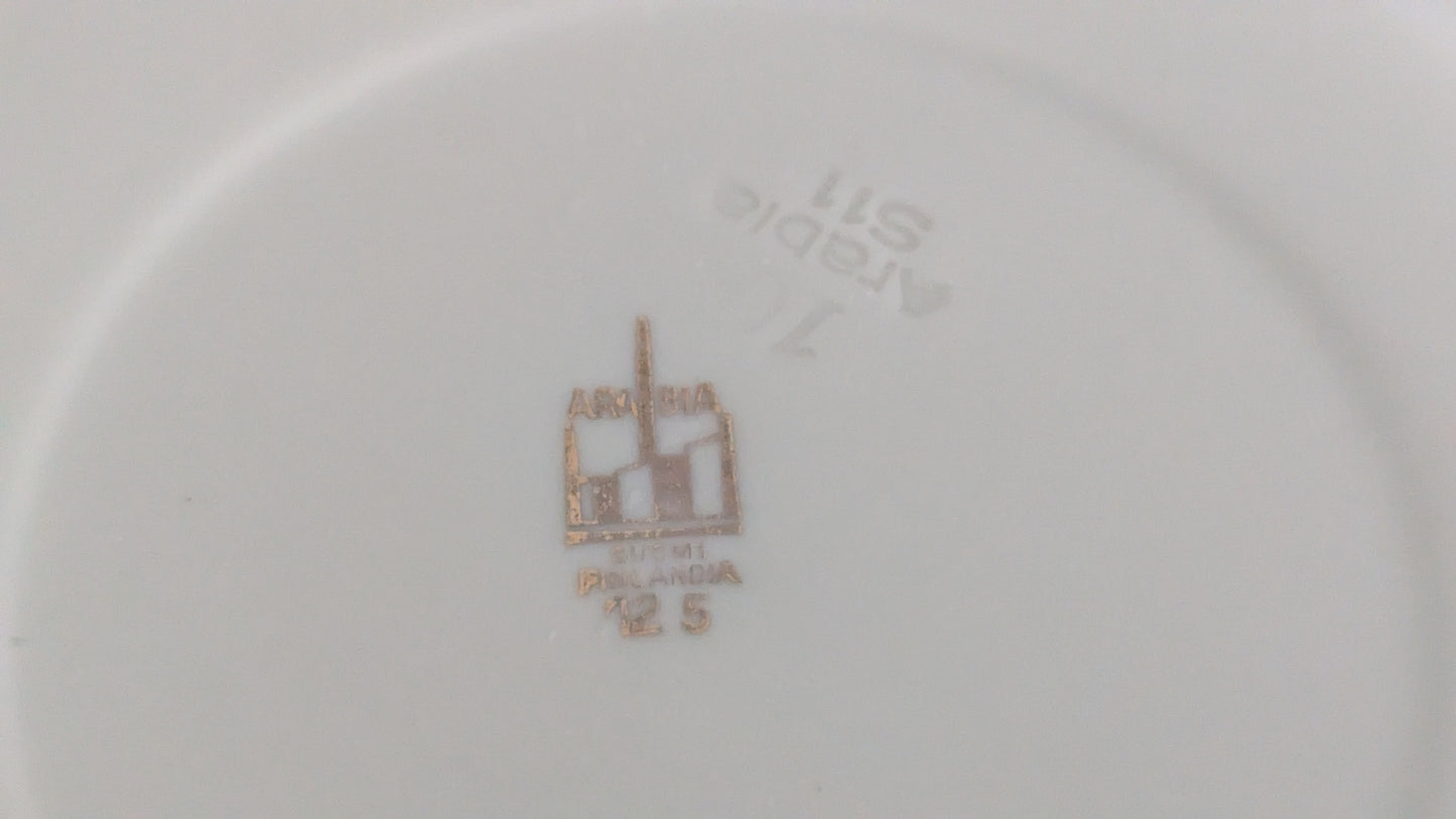 Arabia Ihanne Salaattilautanen / Alkuruokalautanen (13kpl, Olga Osol, 1940-1956)