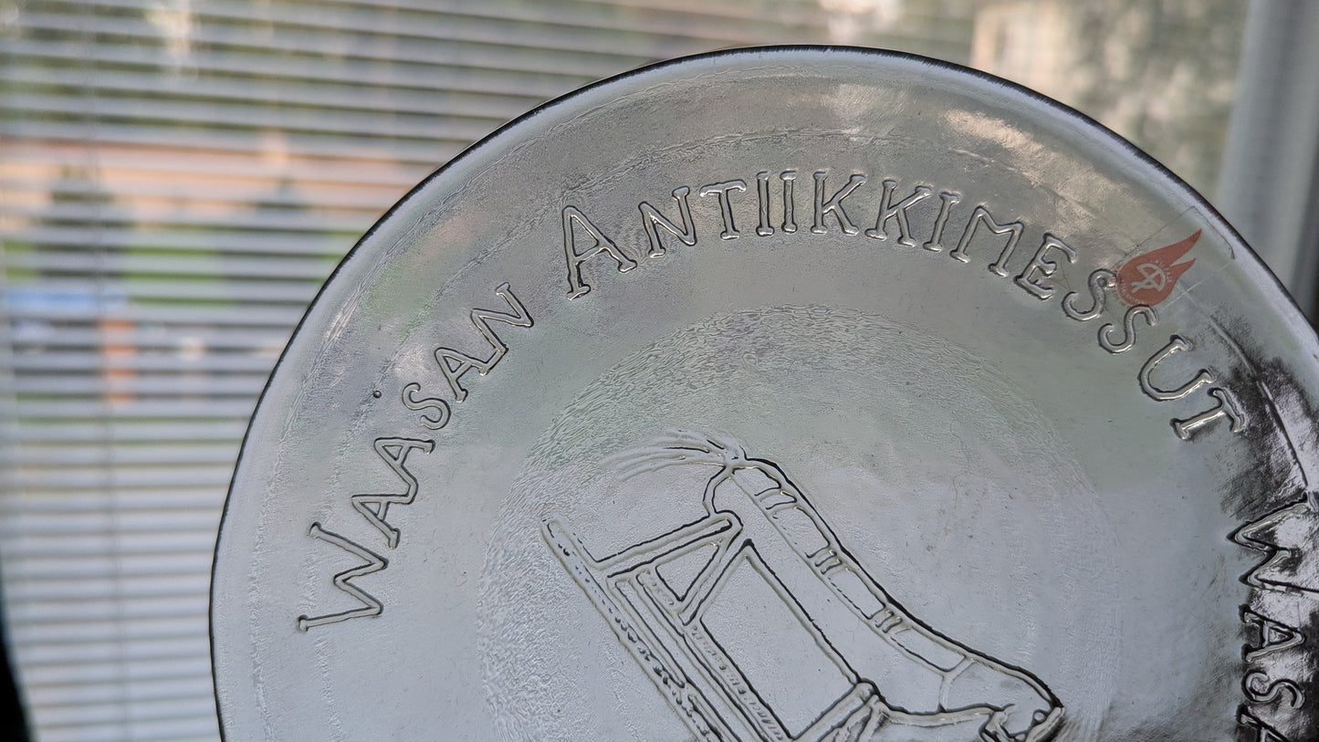 Ilmajoen Lasi - Waasan Antiikkimessut 1982 Leipälautanen / Leivoslautanen (2kpl)