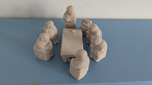 Sven Lundqvist - Votering / Äänestys (Signeerattu Kipsiveistos)