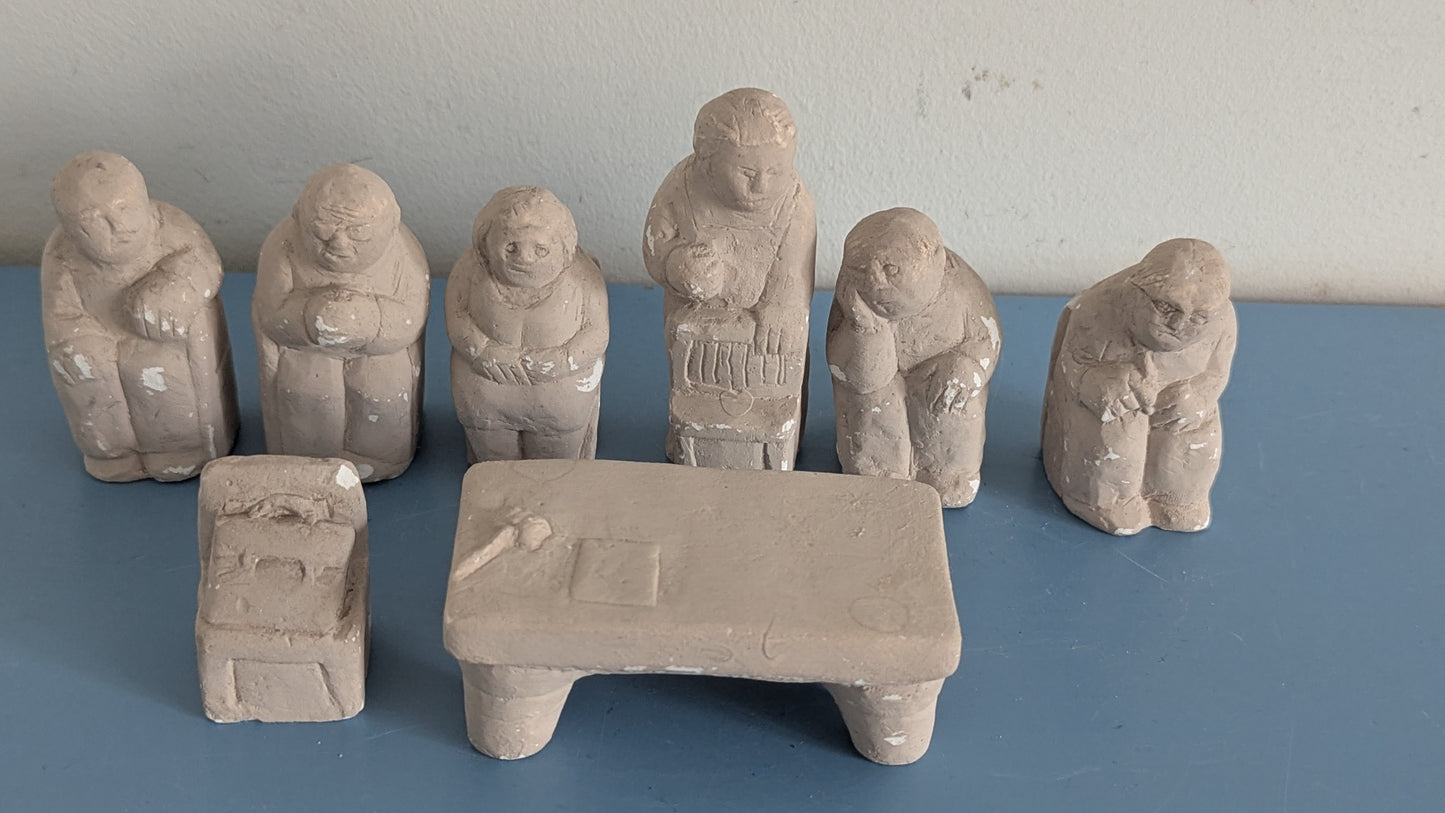 Sven Lundqvist - Votering / Äänestys (Signeerattu Kipsiveistos)