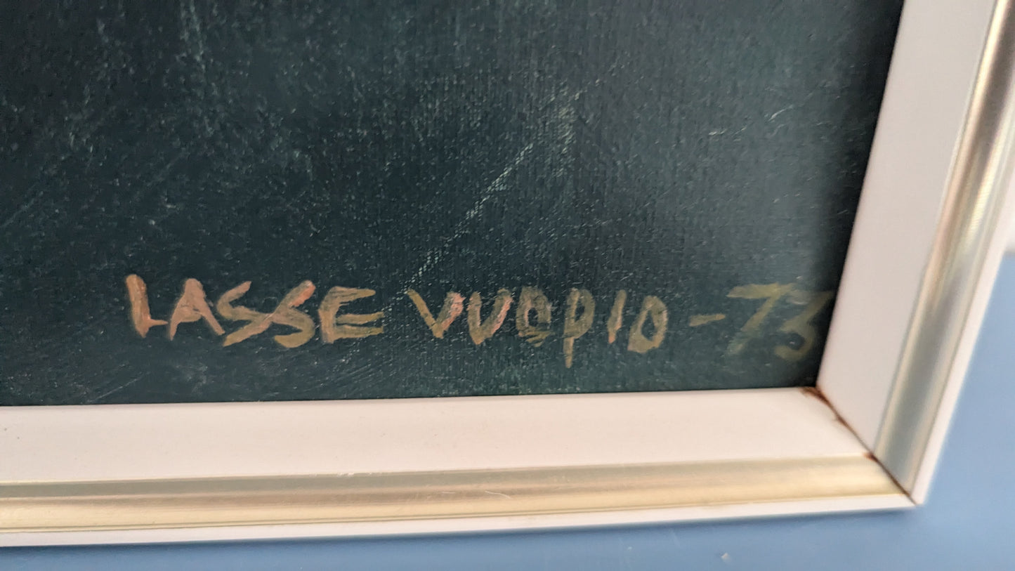 Lasse Vuopio - Signeerattu Öljyvärimaalaus (1973)