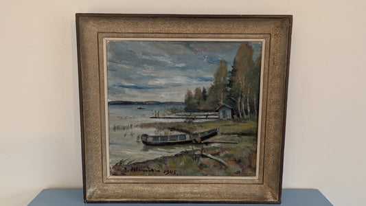 Janne Muusari - Signeerattu Öljyvärimaalaus (1945)