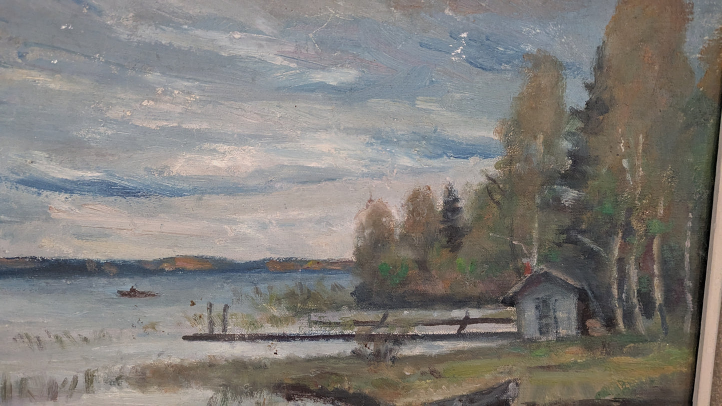 Janne Muusari - Signeerattu Öljyvärimaalaus (1945)
