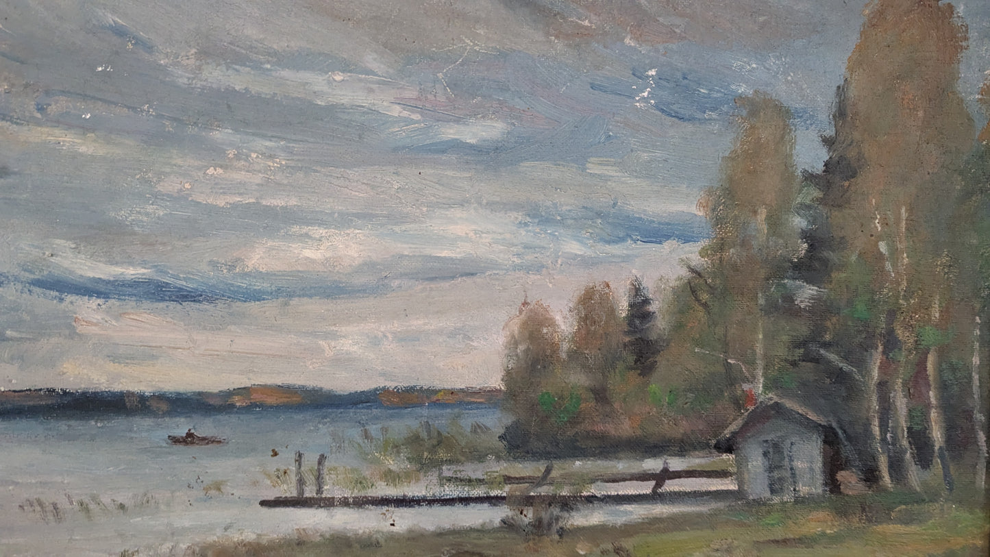 Janne Muusari - Signeerattu Öljyvärimaalaus (1945)