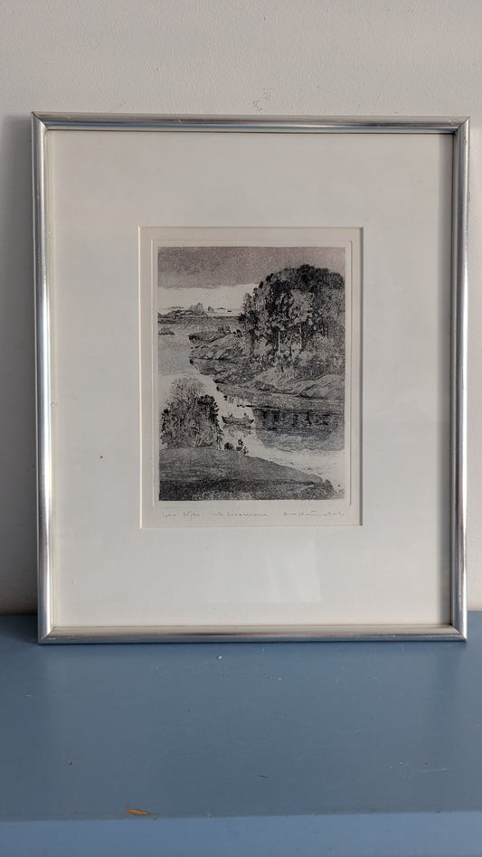 Osmo Nissinen - Ilta Suvannolla (Signeerattu Grafiikka 1991)