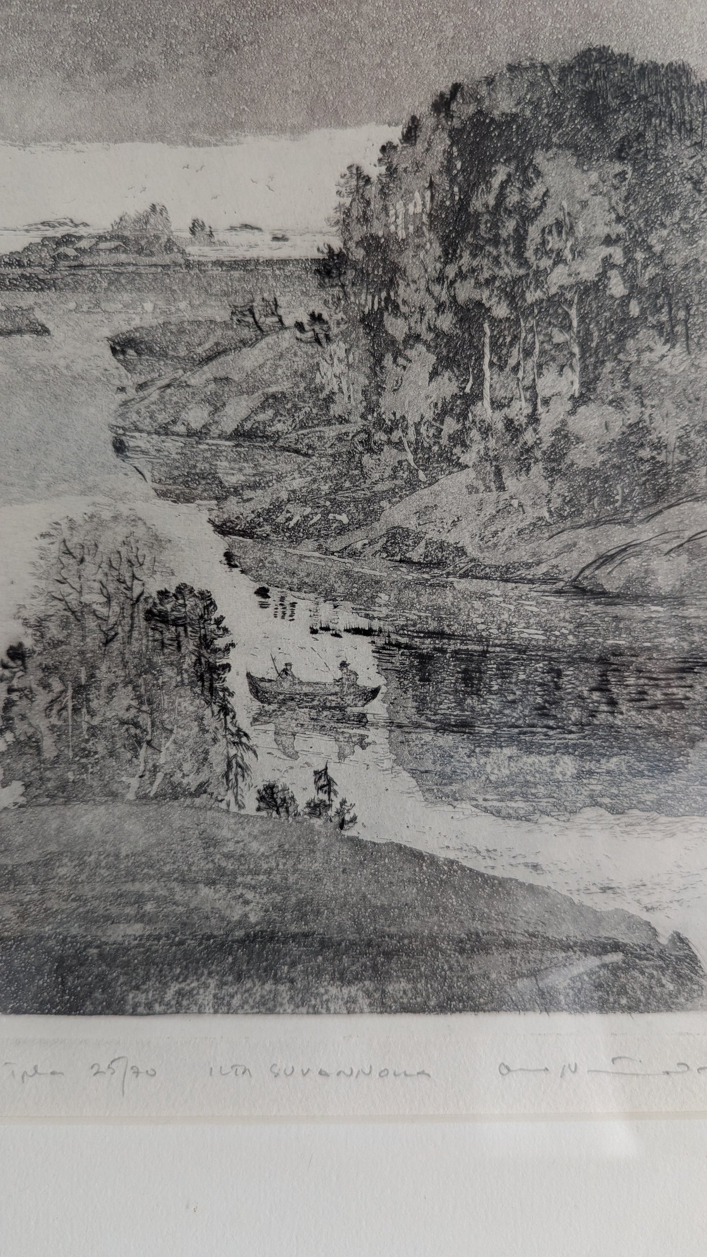 Osmo Nissinen - Ilta Suvannolla (Signeerattu Grafiikka 1991)