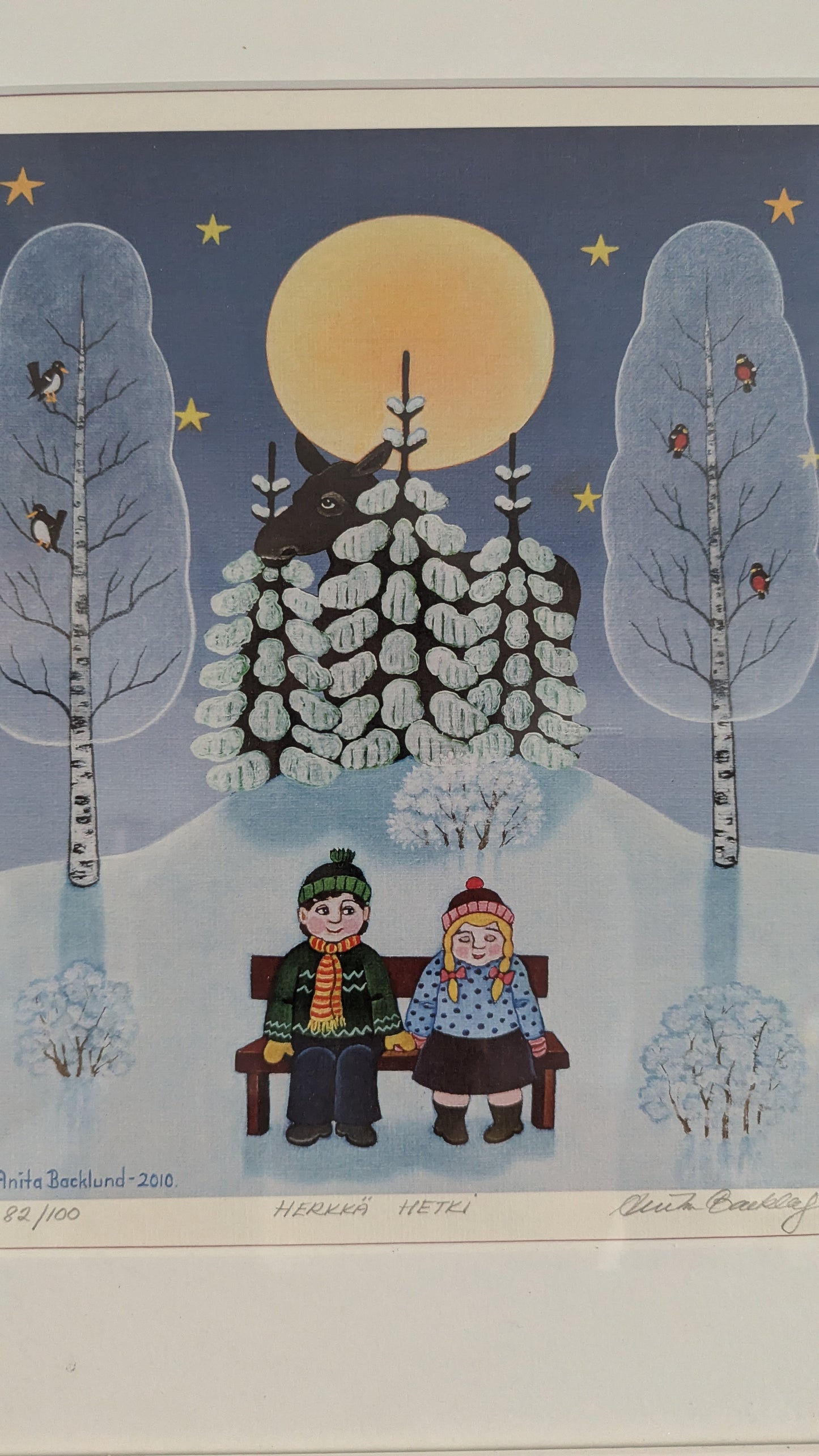 Anita Backlund - Herkkä Hetki (Signeerattu Grafiikka 2010)