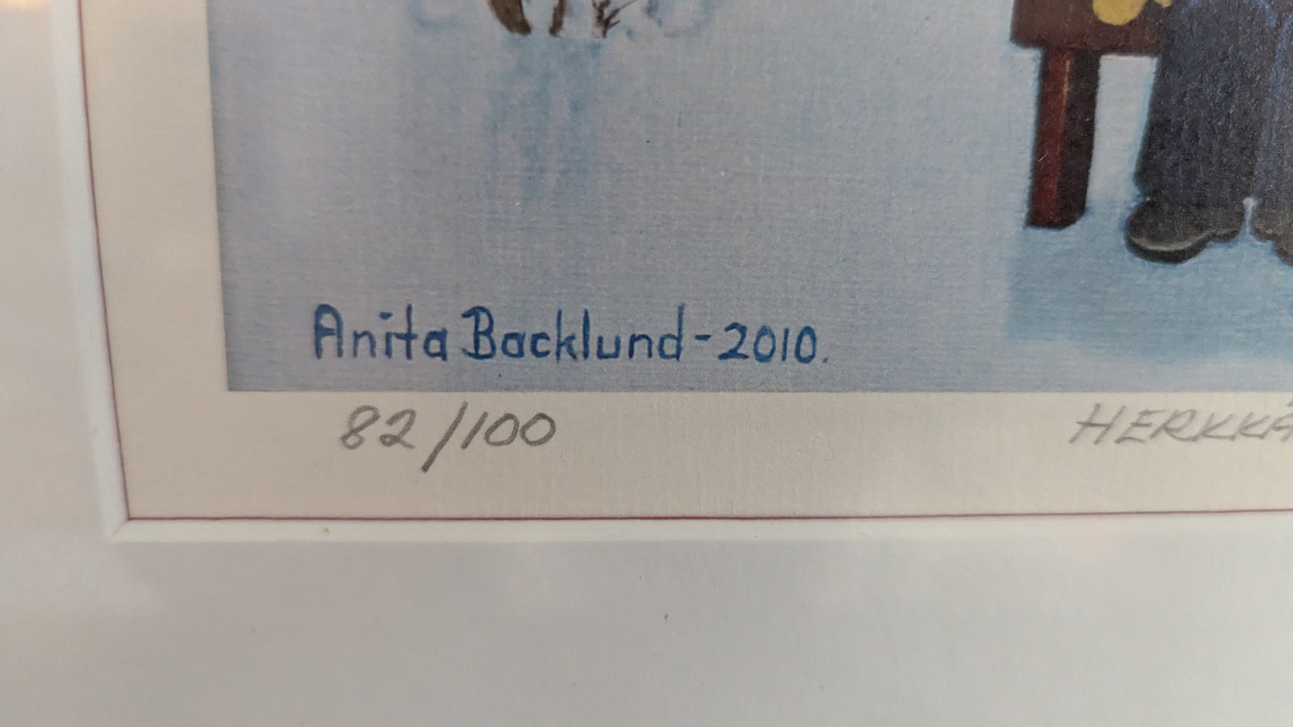 Anita Backlund - Herkkä Hetki (Signeerattu Grafiikka 2010)
