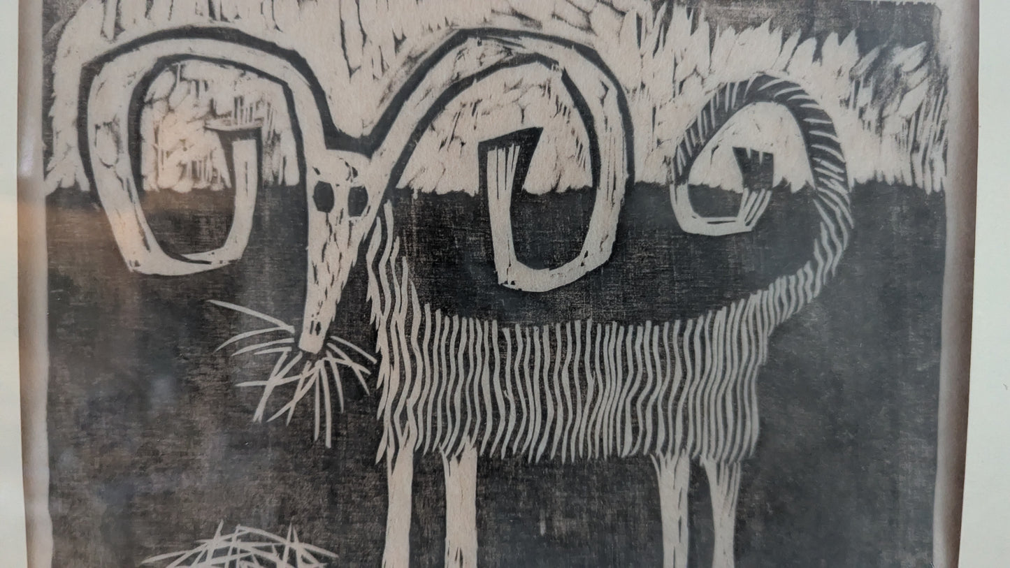 R.Syrjä - Signeerattu Puupiirros (9/10, 1966)