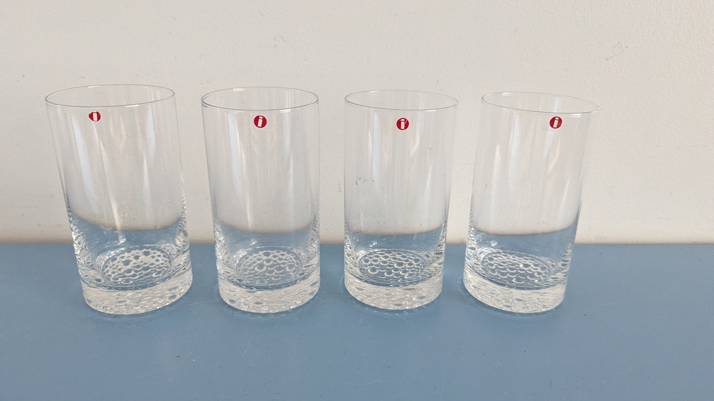 Iittala Puolukka Juomalasi (4kpl, 1968-1974, Tapio Wirkkala)