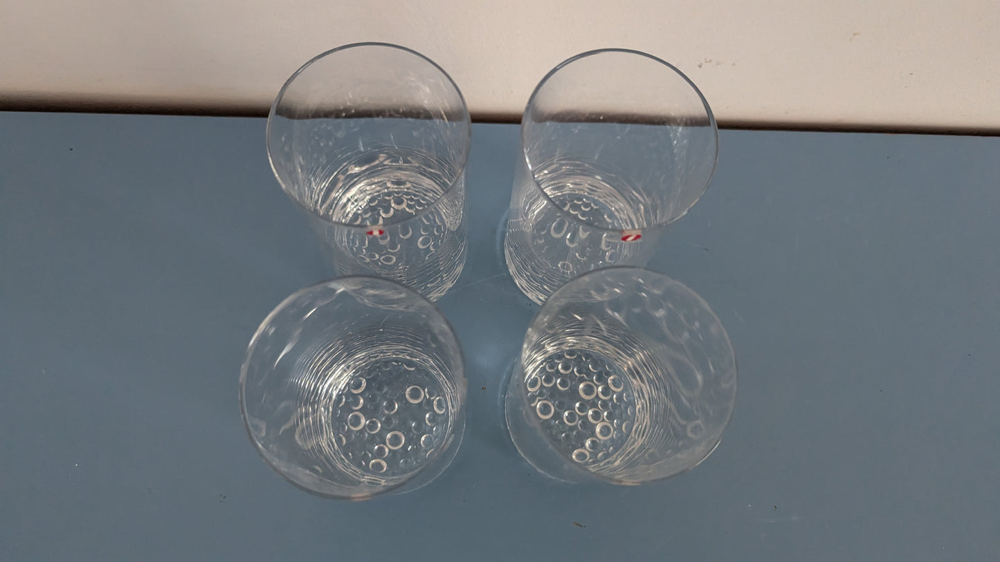 Iittala Puolukka Juomalasi (4kpl, 1968-1974, Tapio Wirkkala)