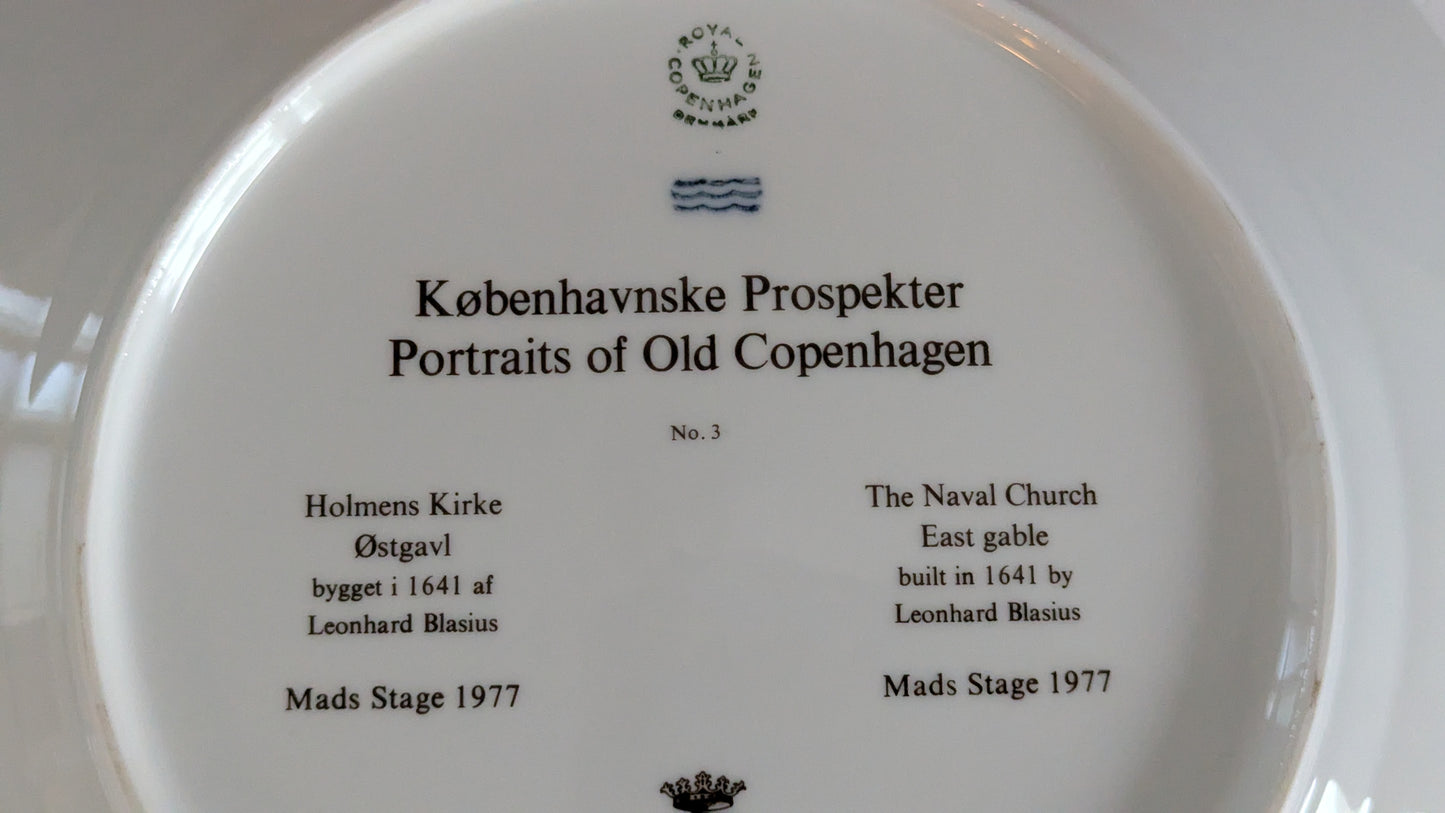 Royal Copenhagen Holmenin Kirkko Seinälautanen (1977, Alk. Paketissa)
