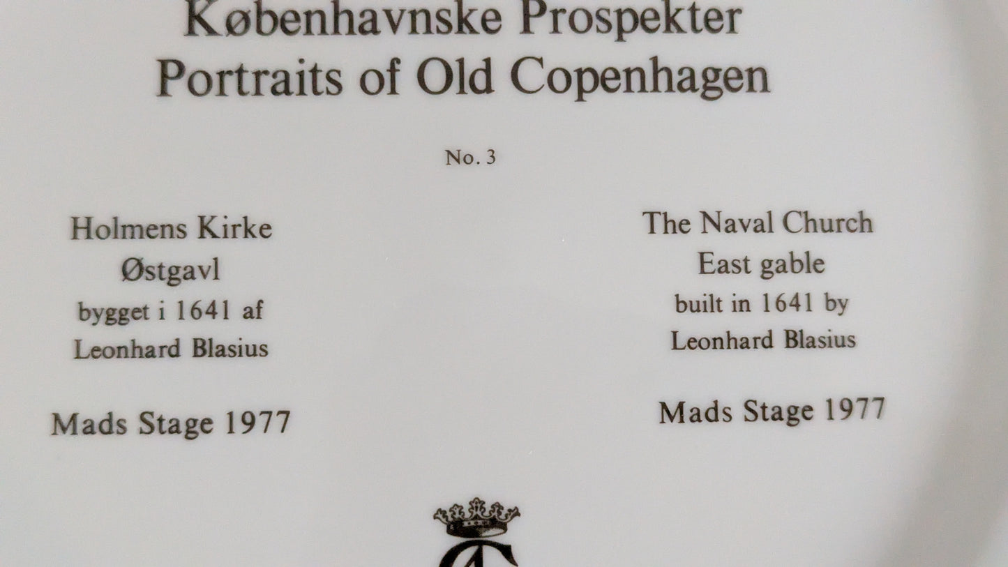 Royal Copenhagen Holmenin Kirkko Seinälautanen (1977, Alk. Paketissa)