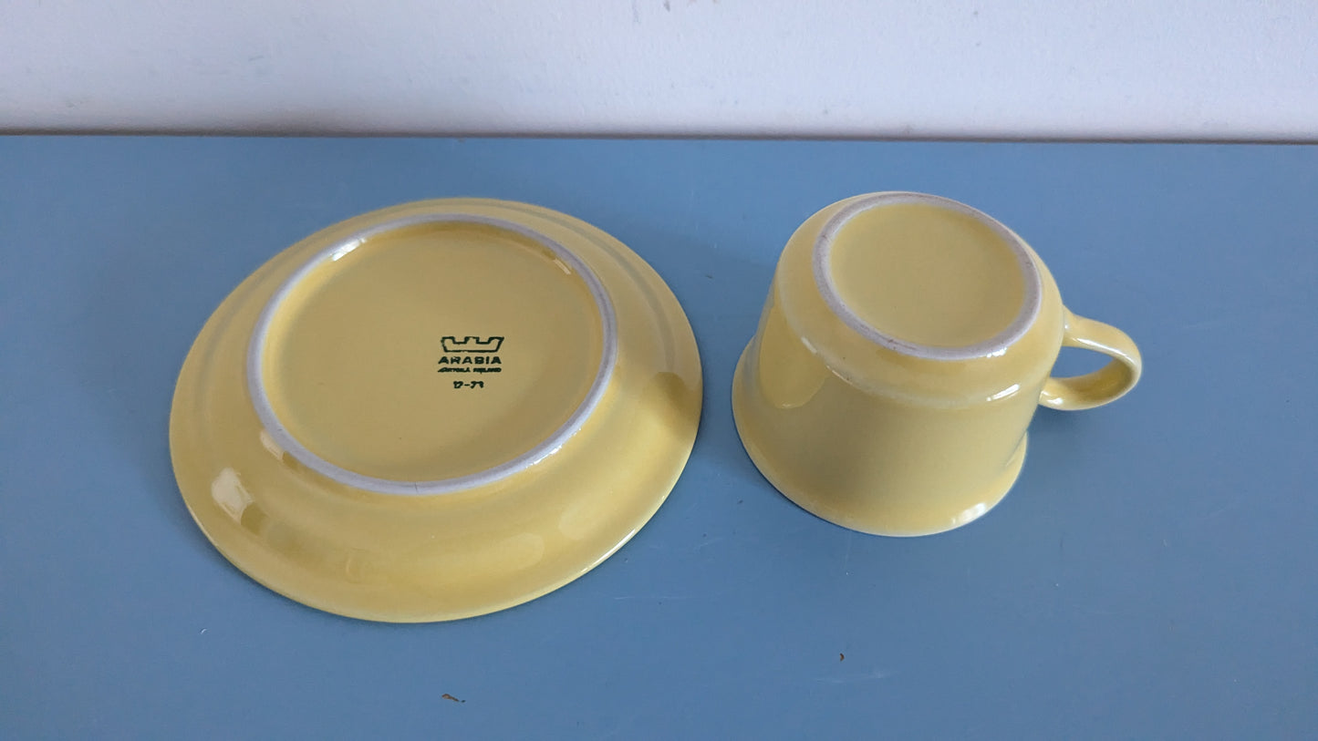 Arabia HD-Mallin Kahviastiasto Kuudelle Hengelle (12-Osaa, 1971-1975)