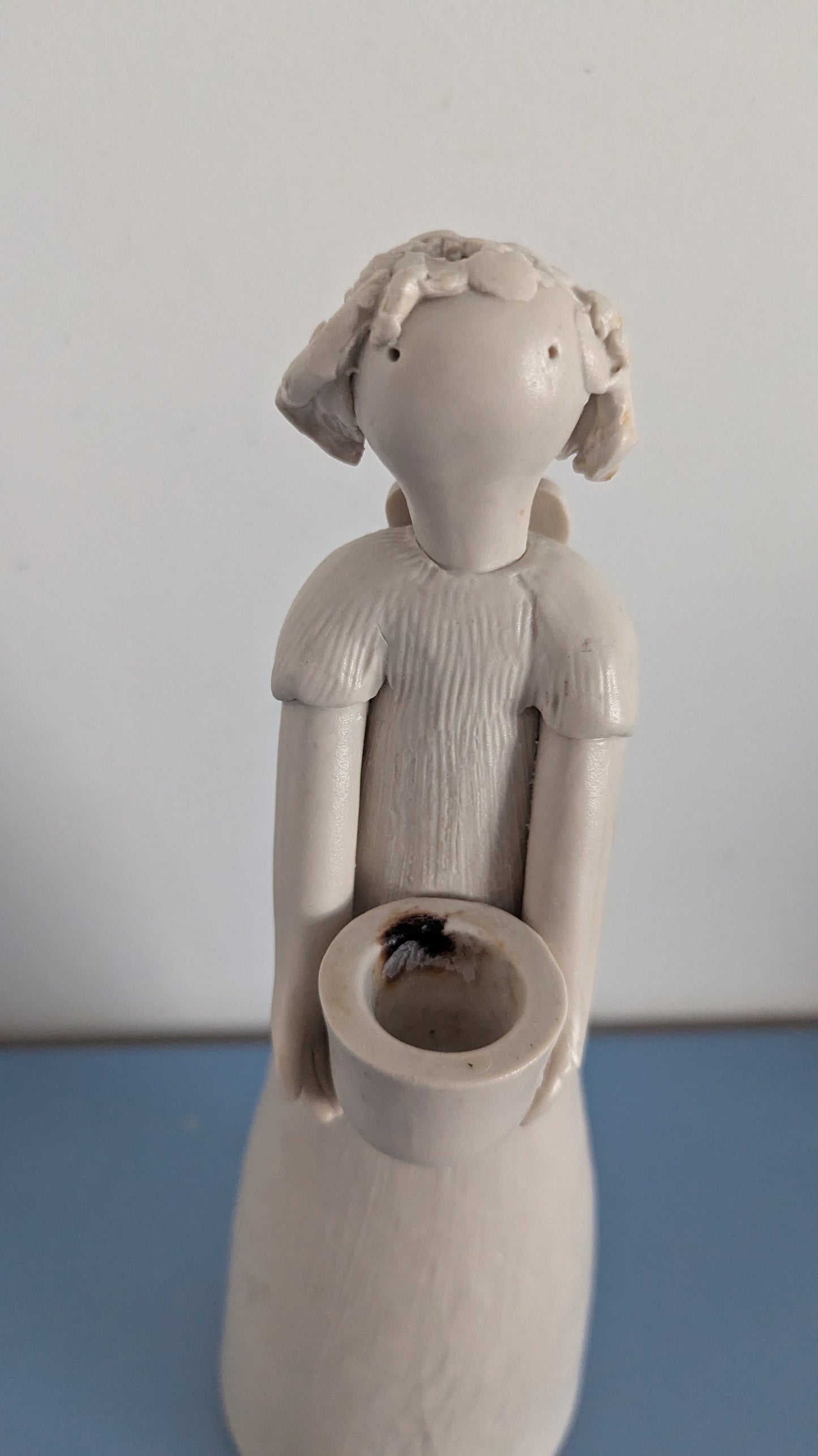 Pentik Kynttilänjalka / Enkeli Figuuri (Signeerattu, Anu Pentik)